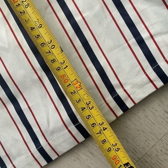 Tuckernuck white Navy and‎ Red Stripe Clifton Dress size XS midi collared - Picture 15 of 16